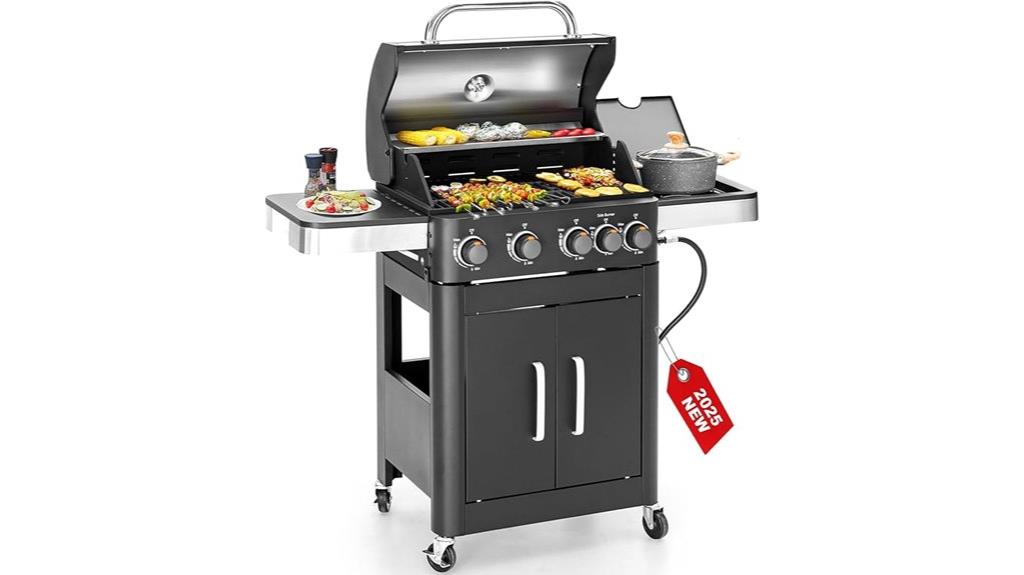 dual fuel cooking station