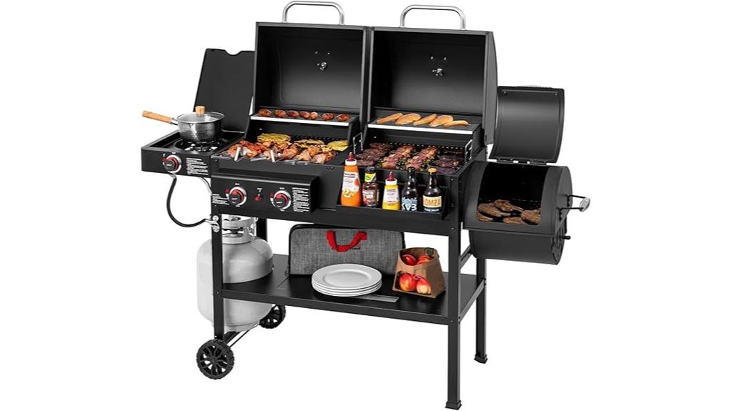 dual fuel grill combo