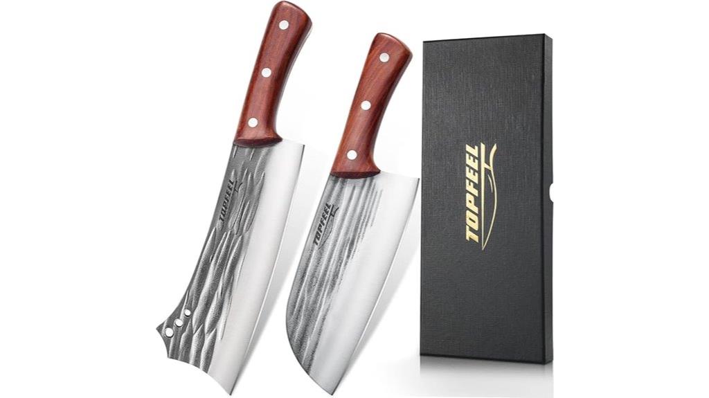 dual meat cleaver set