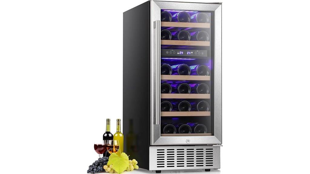 dual zone 15 inch wine fridge