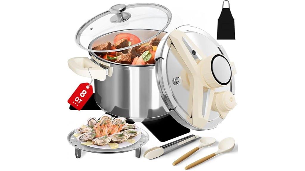eight quart stainless steel cookware
