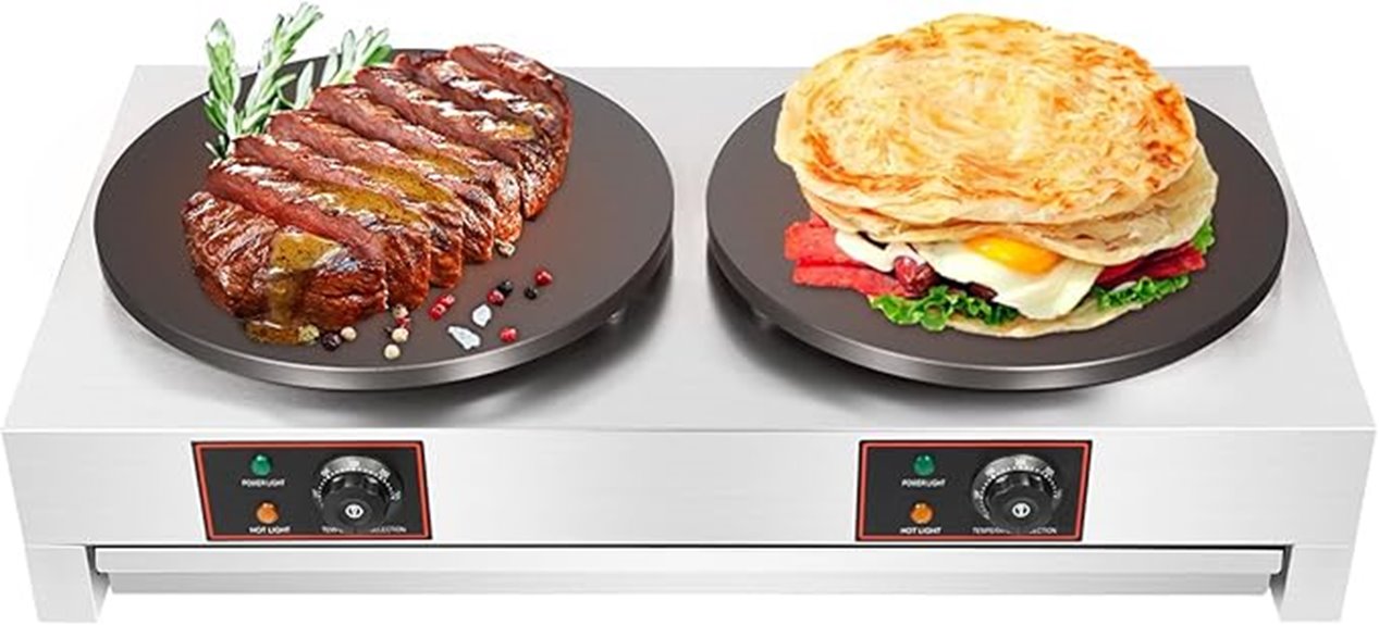 electric crepe maker with hotplate