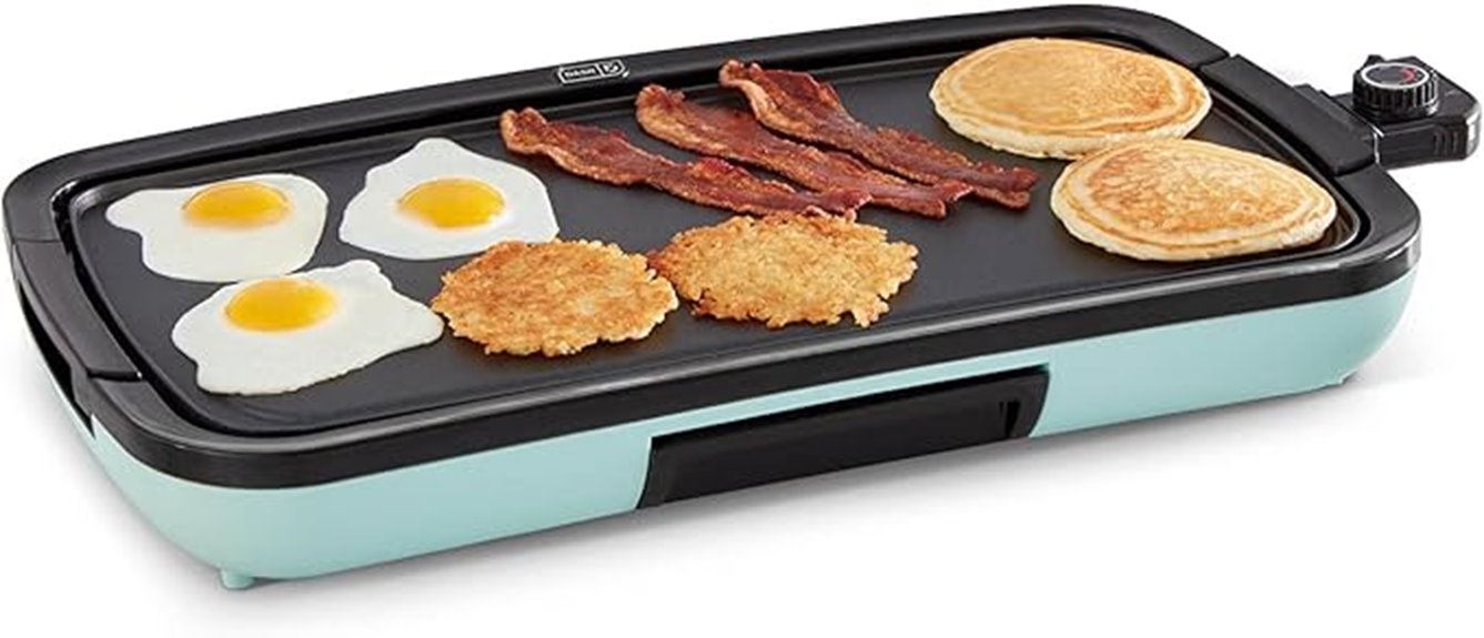 electric griddle with removable nonstick