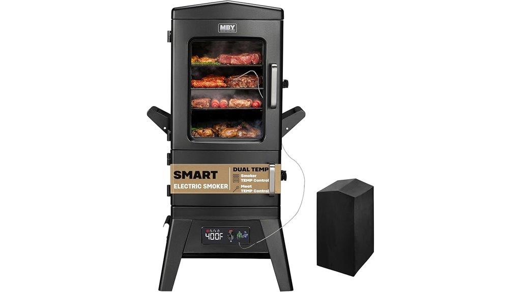 electric smoker with cover