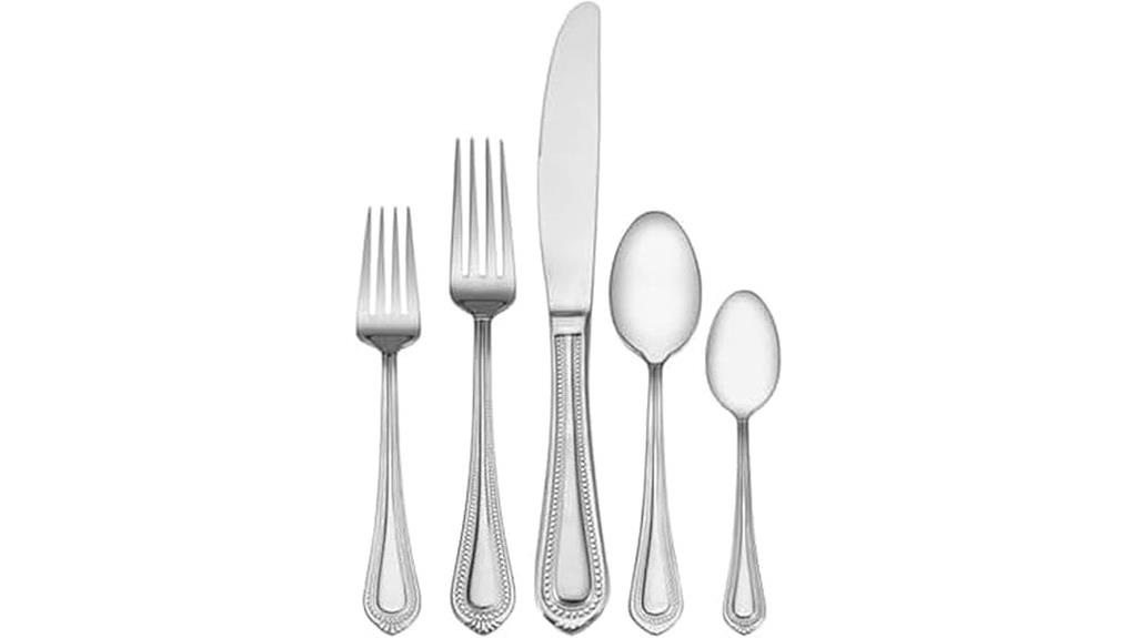 elegant 65 piece flatware set
