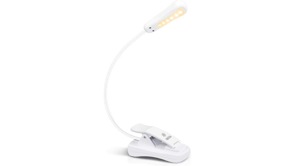 elegant white rechargeable book light