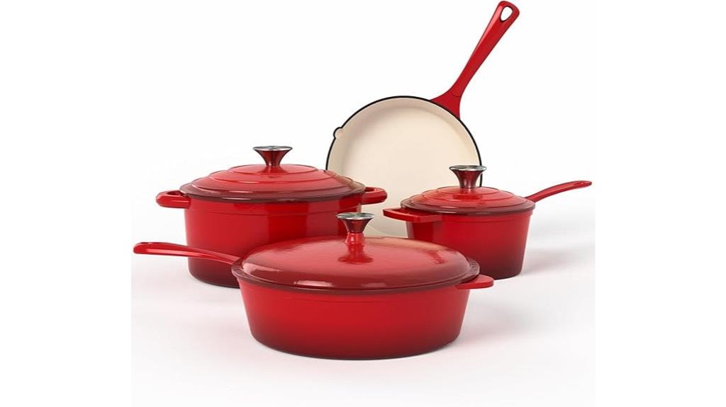 enameled cast iron set