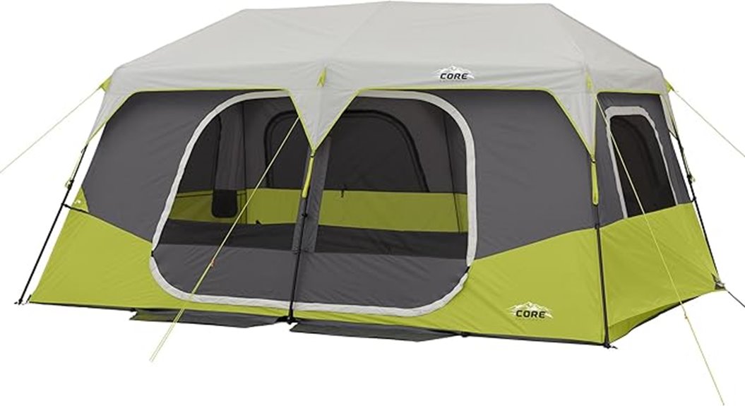 family cabin camping tents