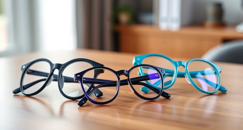 fashionable blue light glasses