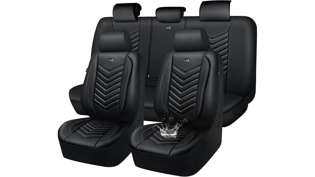 faux leather car seat
