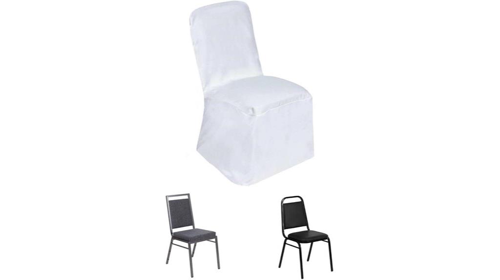 fifty white polyester covers