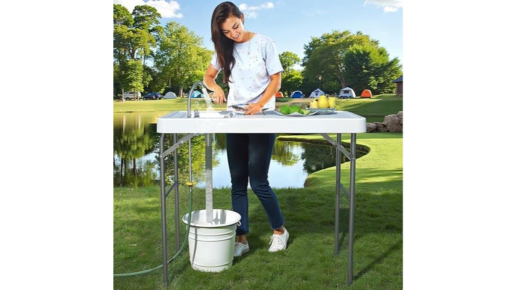 fish cleaning station with sink