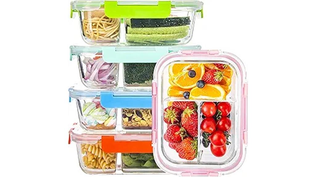 five pack glass containers