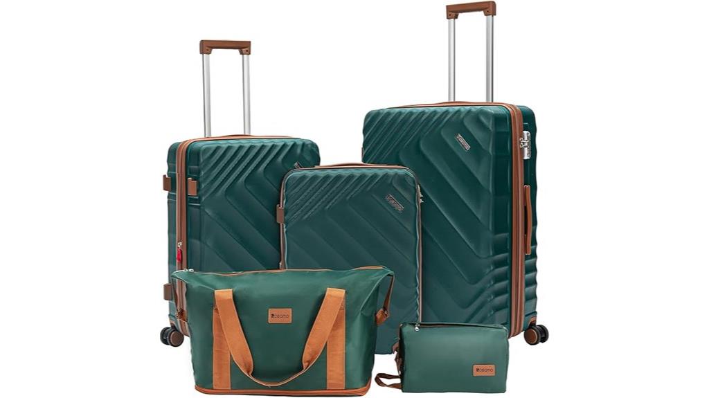 five piece expandable luggage