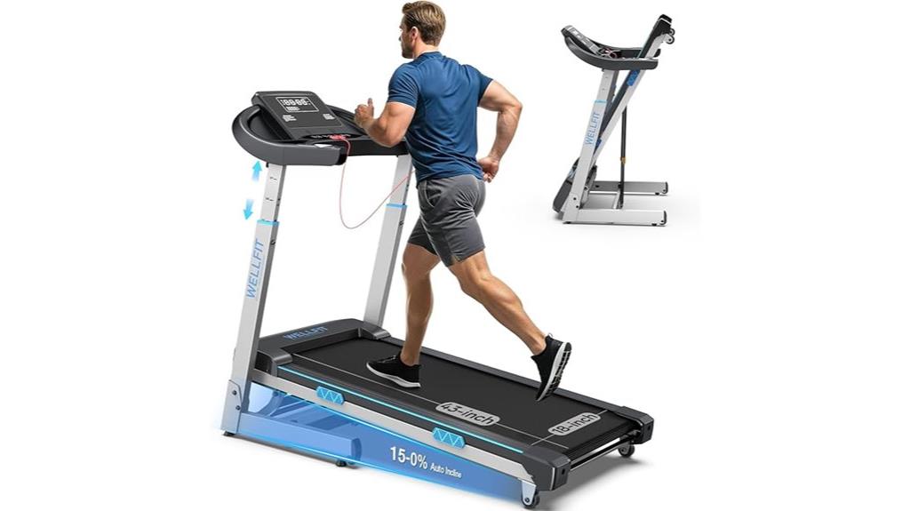 foldable incline treadmill with handles