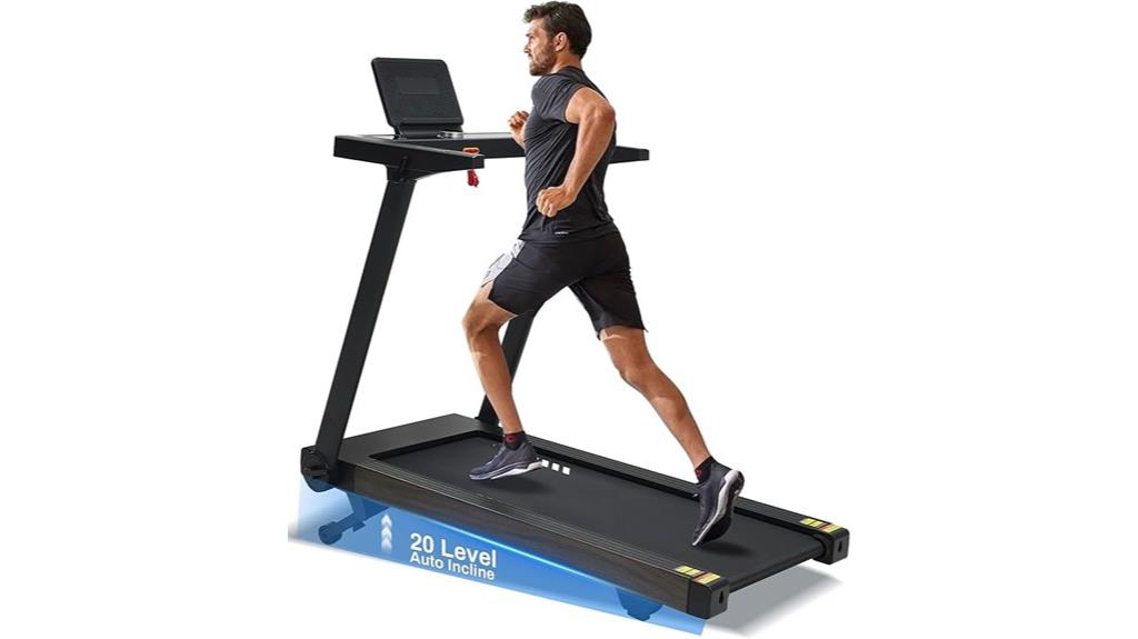 foldable treadmill with auto incline