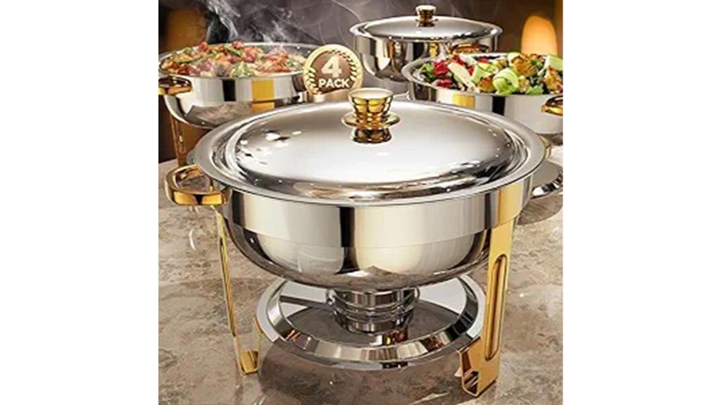 four piece buffet chafing set