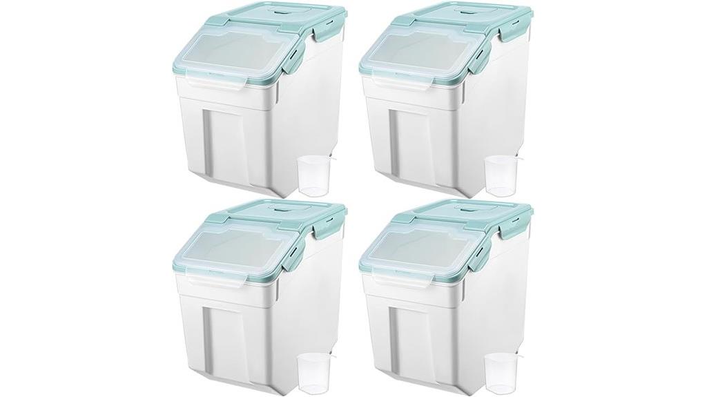 four piece rice storage set