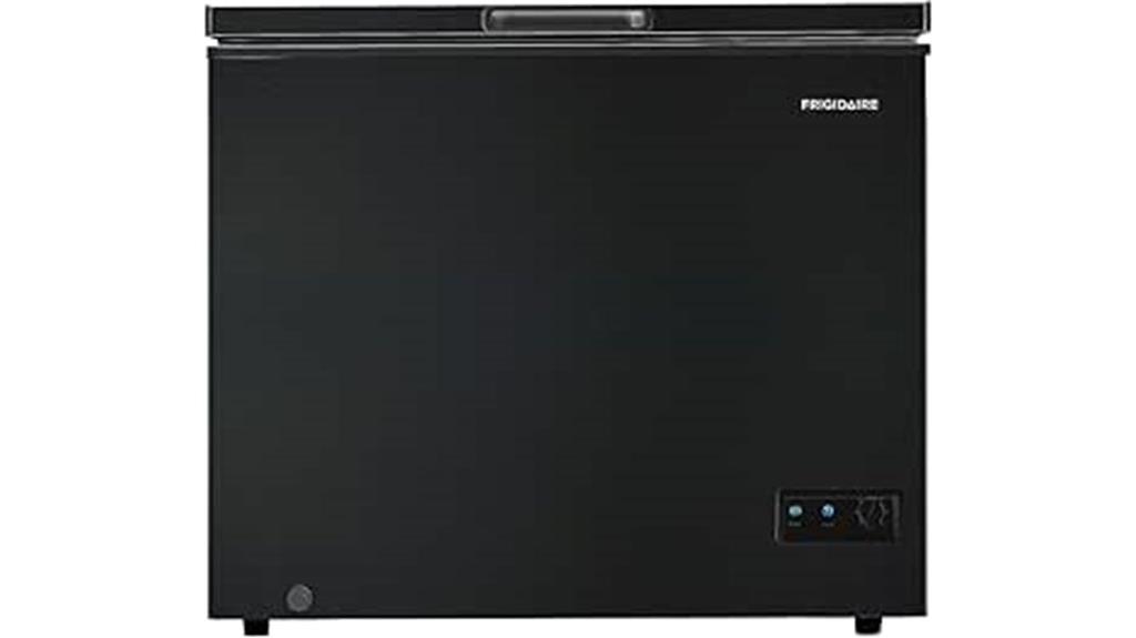 frigidaire black chest freezer