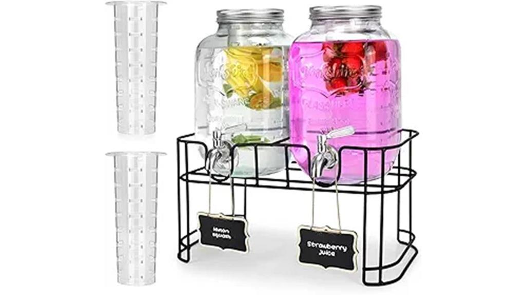gallon glass beverage dispensers