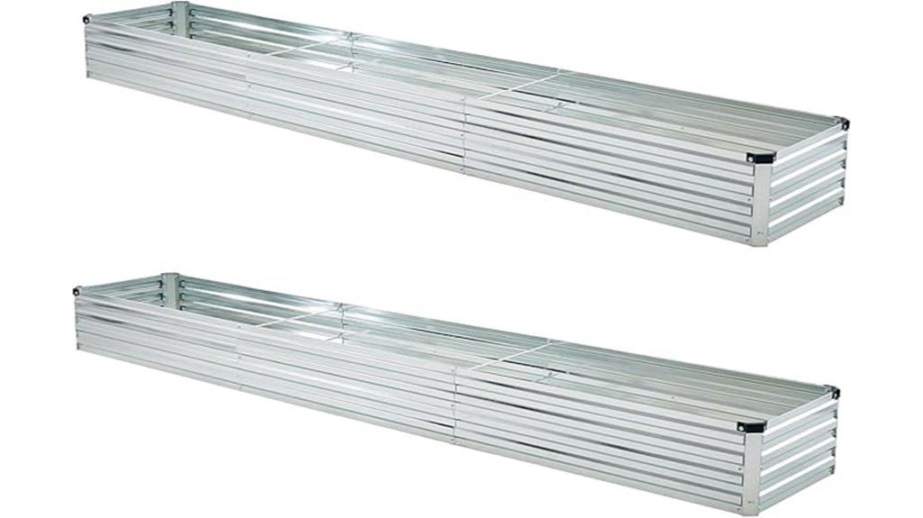 galvanized raised two pack large