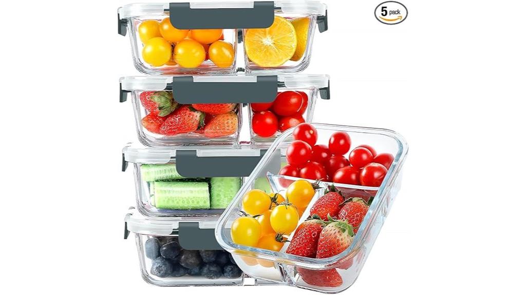 glass containers with compartments