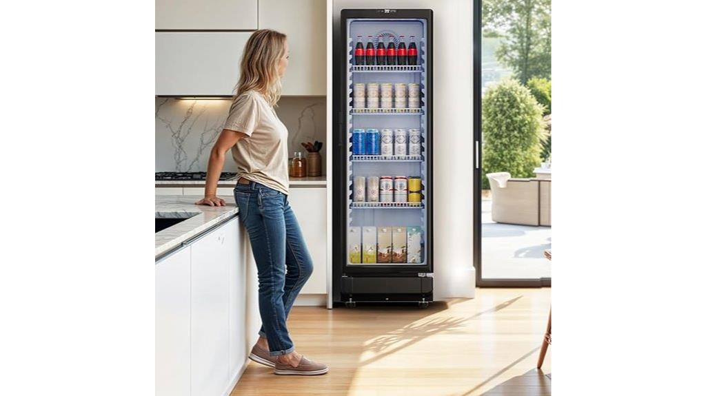 glass door beverage cooler
