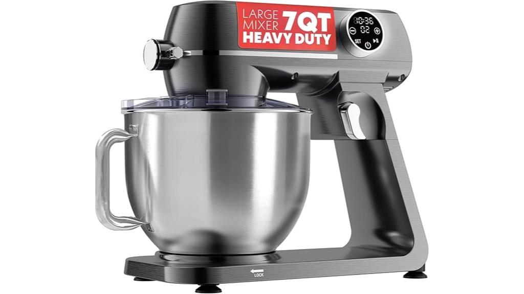 gourmia 7 qt silver mixer