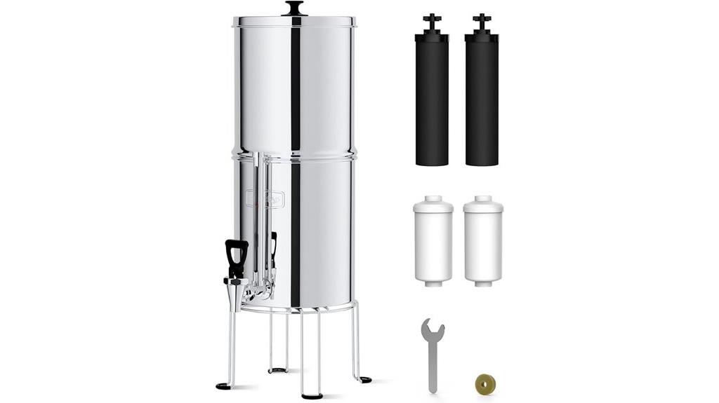 gravity fed 4 filter system
