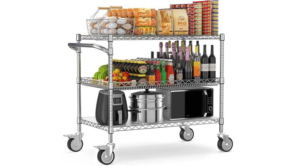 heavy duty chrome cart