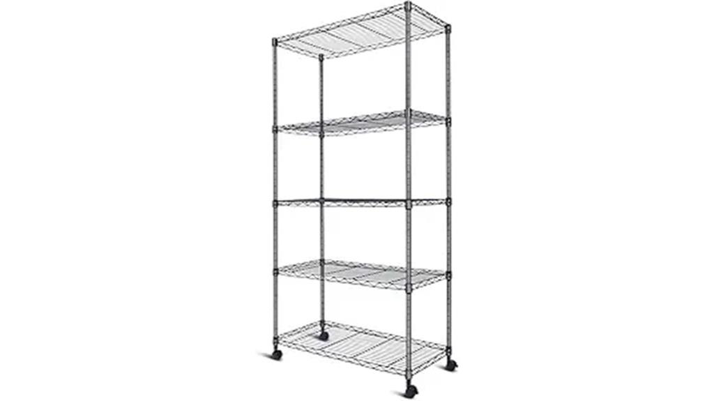 heavy duty five tier shelving