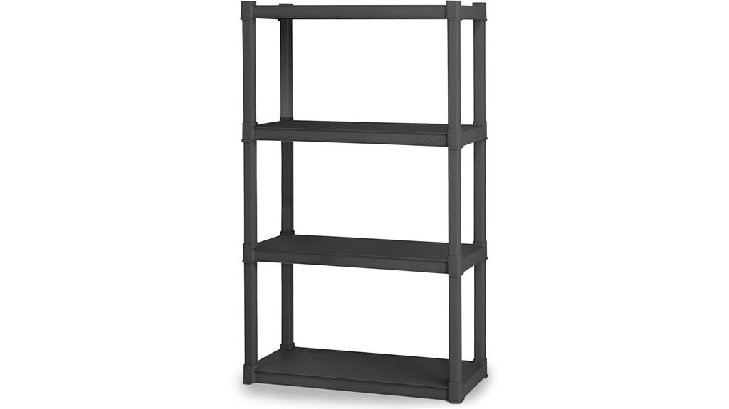heavy duty four shelf storage