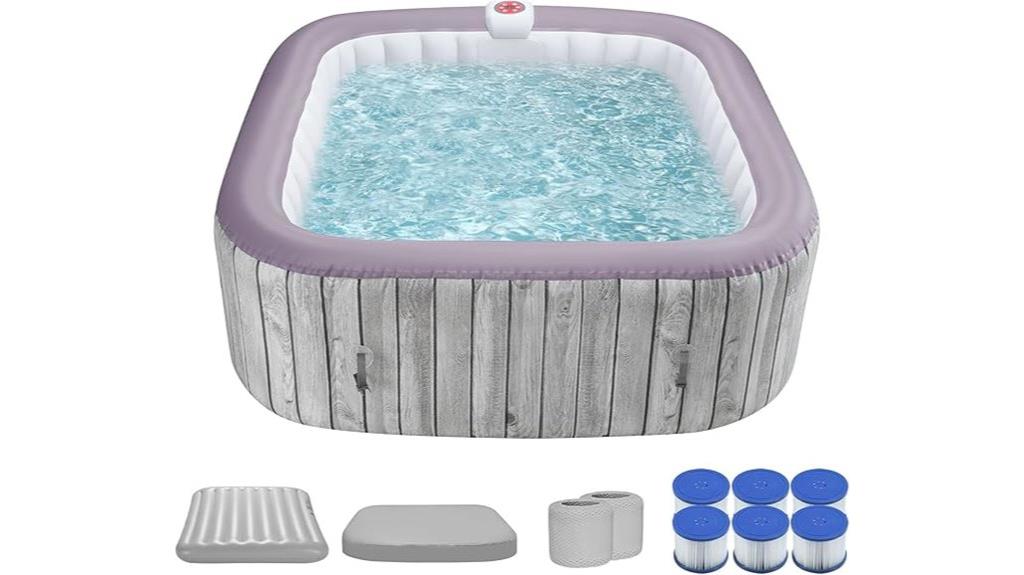 inflatable hot tub for four