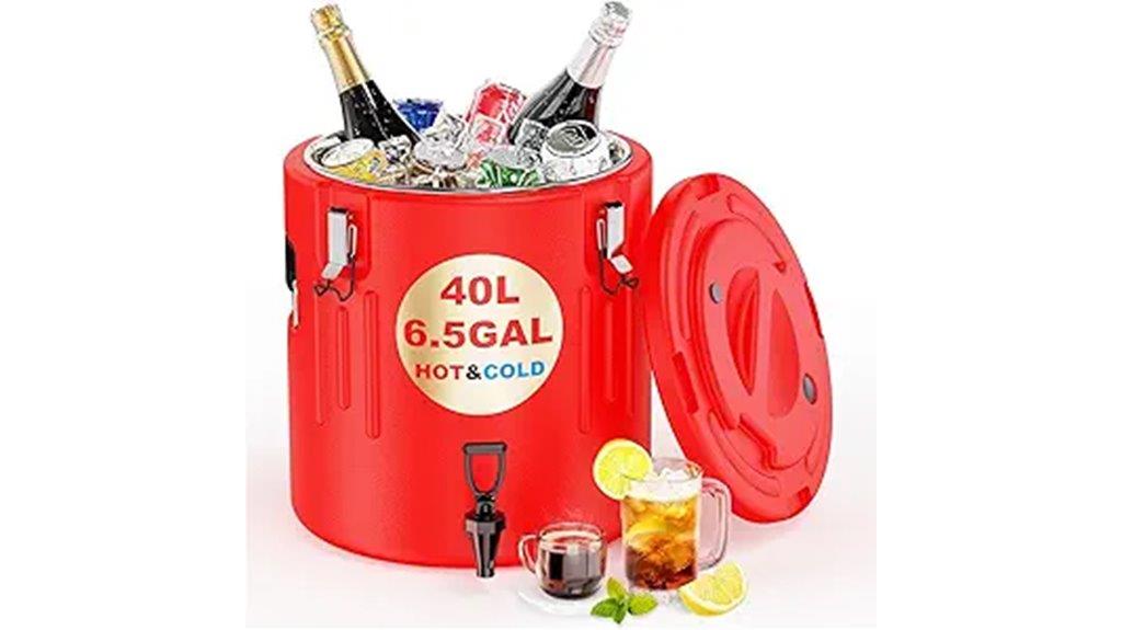 insulated 5 gallon steel dispenser