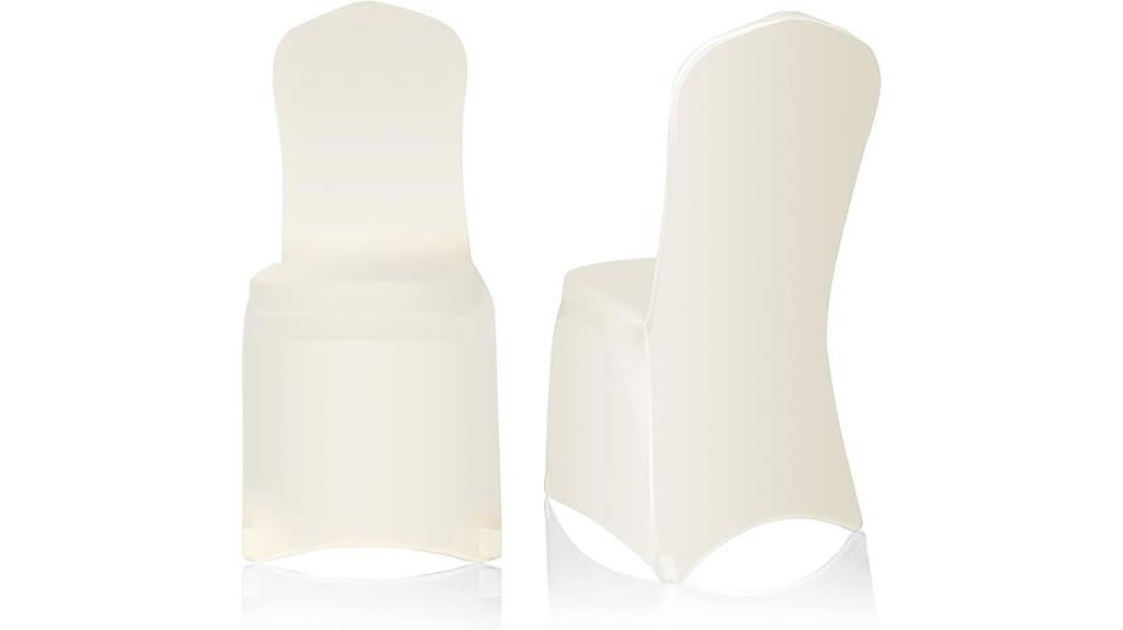 ivory polyester spandex covers