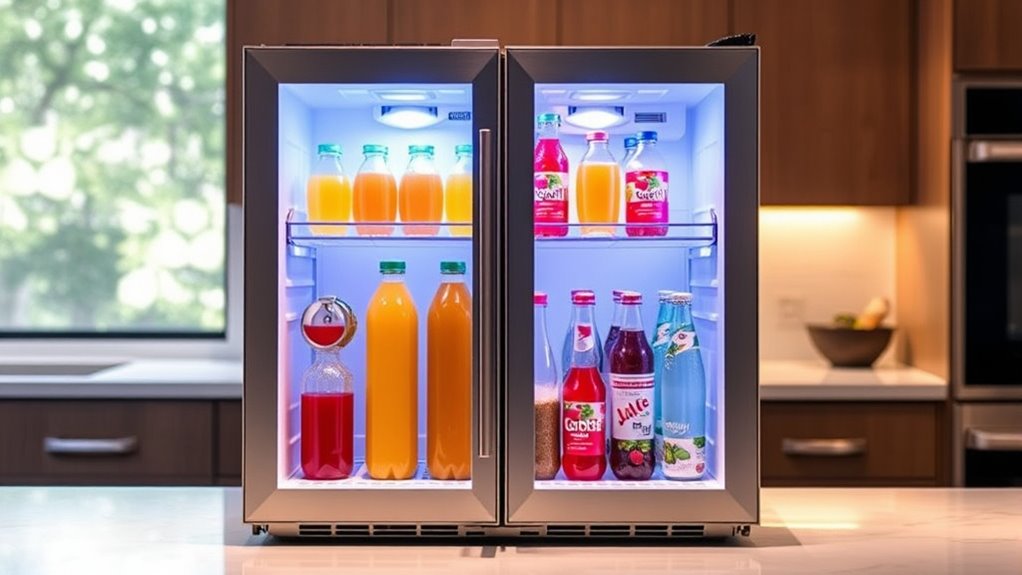 juice fridge temperature control