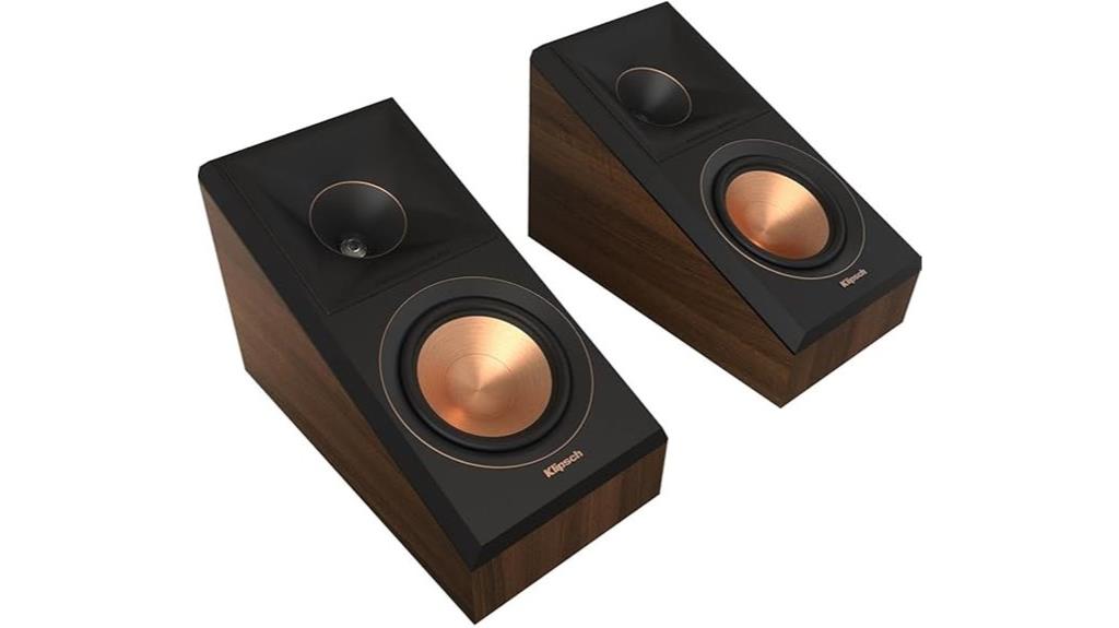 klipsch walnut surround speakers