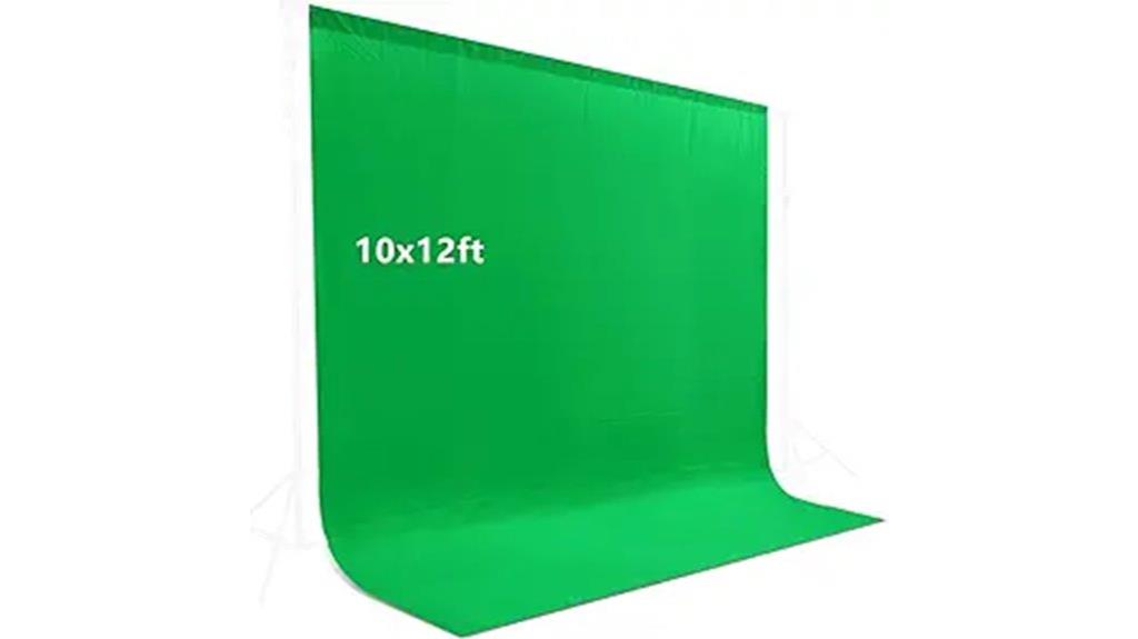 large 10x12ft green screen