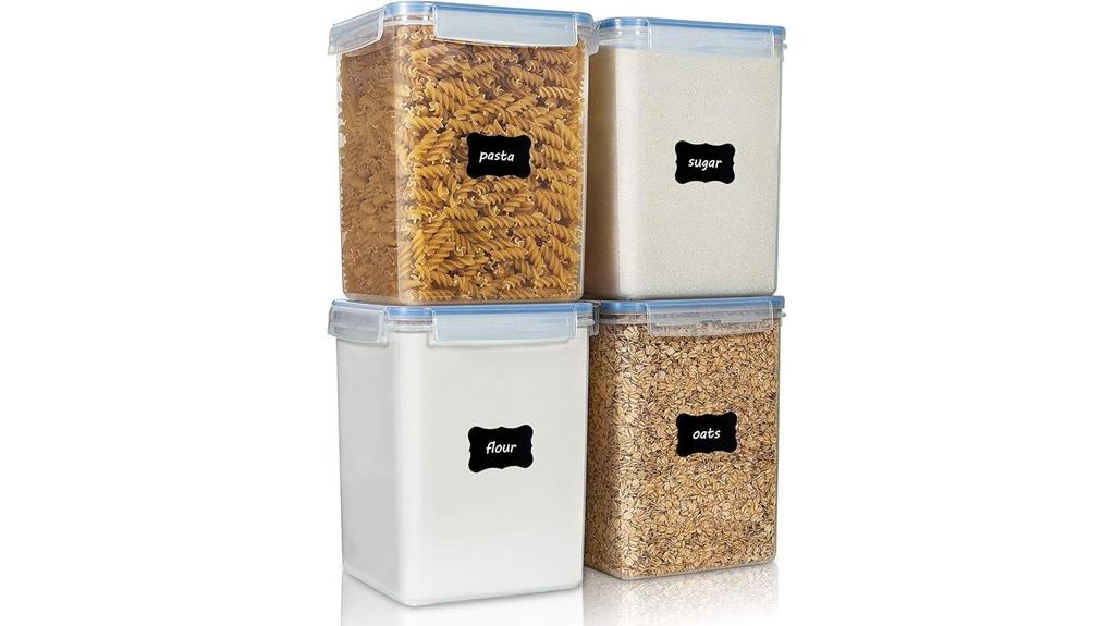large 4 piece food storage