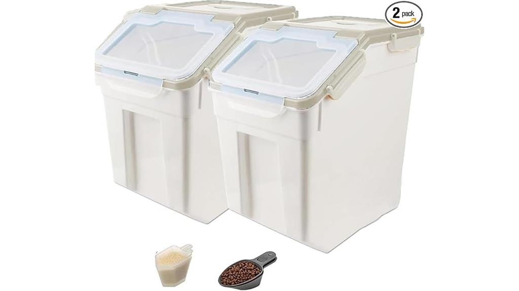 large airtight flour containers