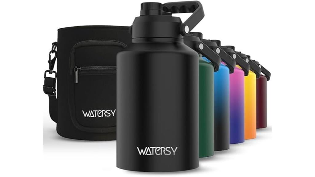 large black insulated bottle