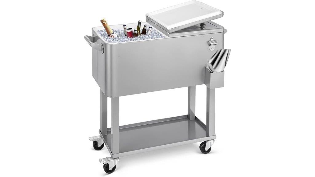 large capacity rolling cooler