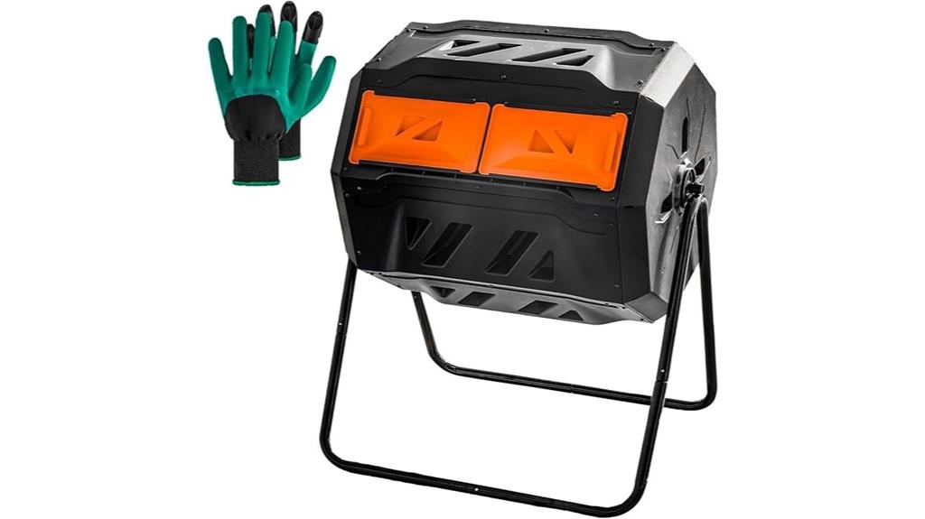 large dual chamber compost bin