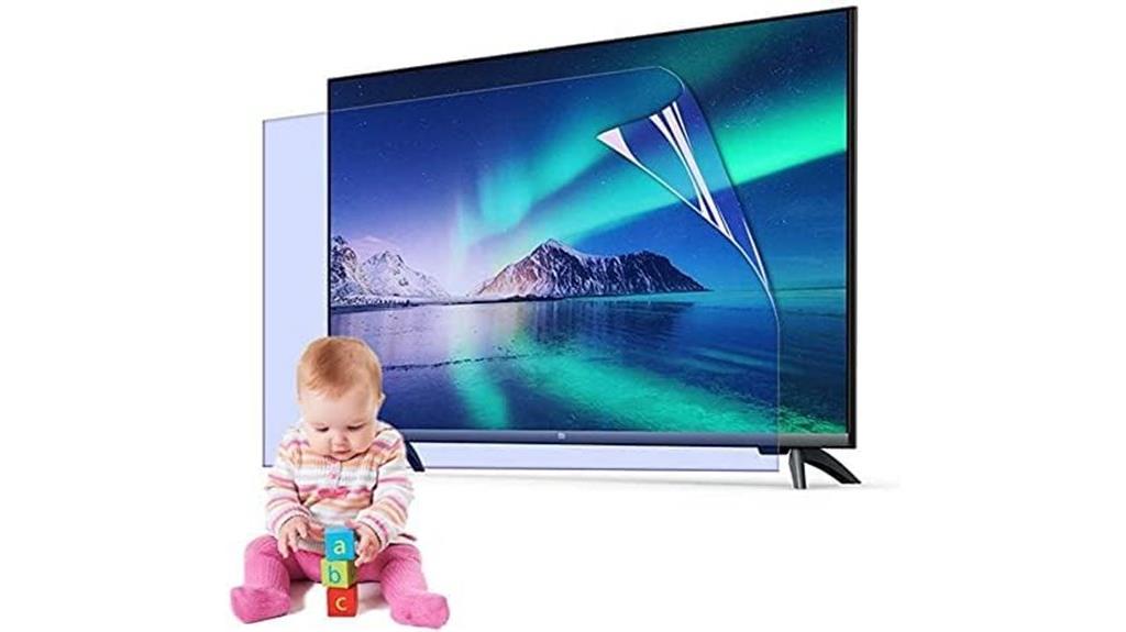 large glare reducing screen film