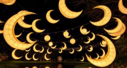 large moon outdoor light displays