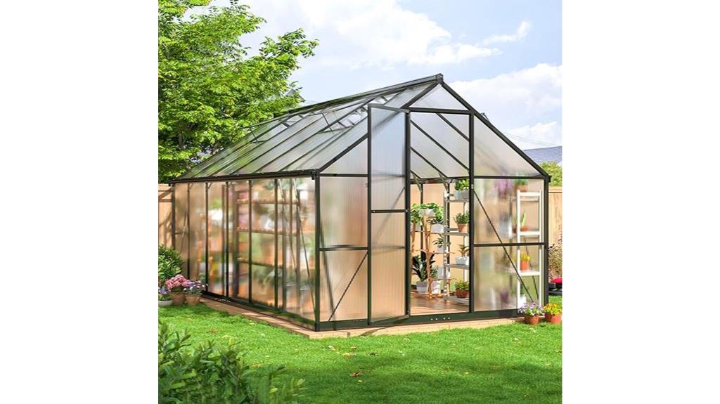 large outdoor polycarbonate greenhouse
