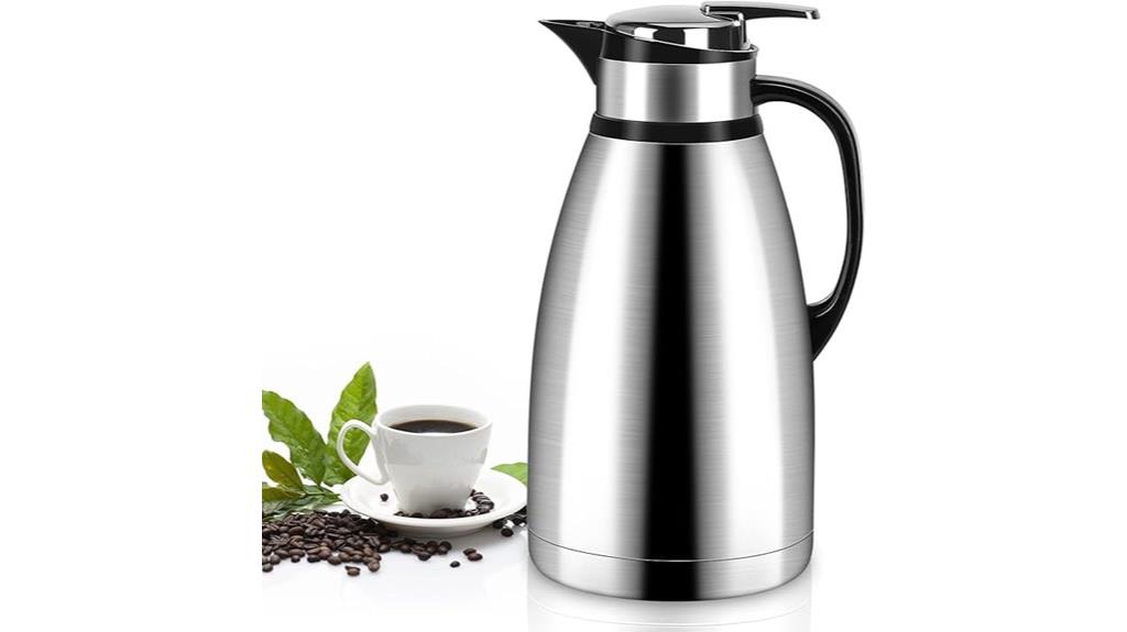 large stainless steel coffee urn