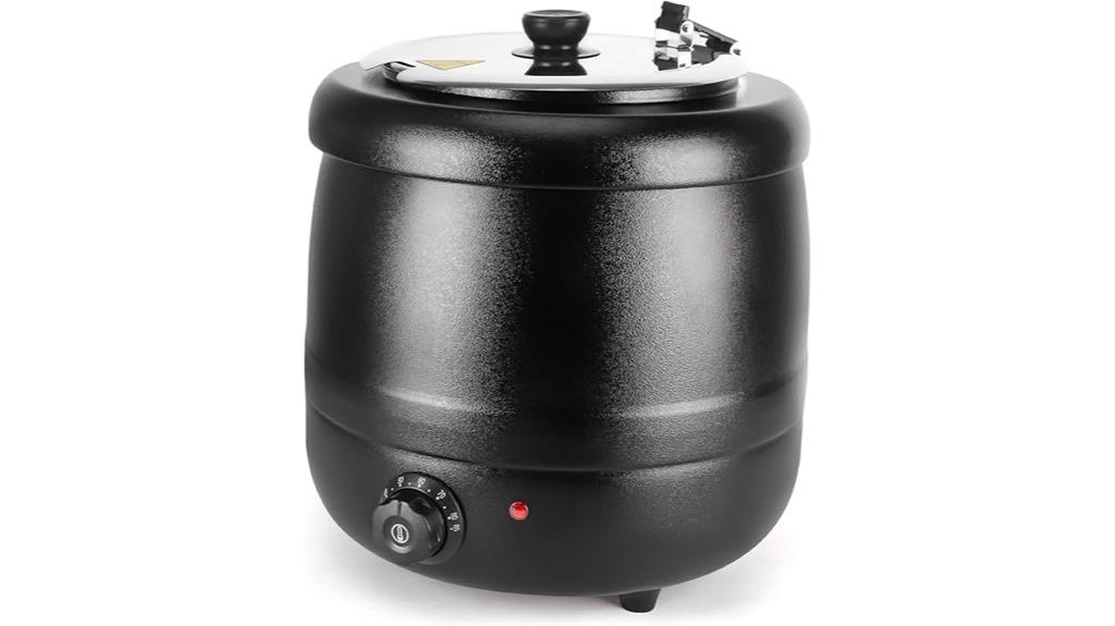 large stainless steel soup kettle