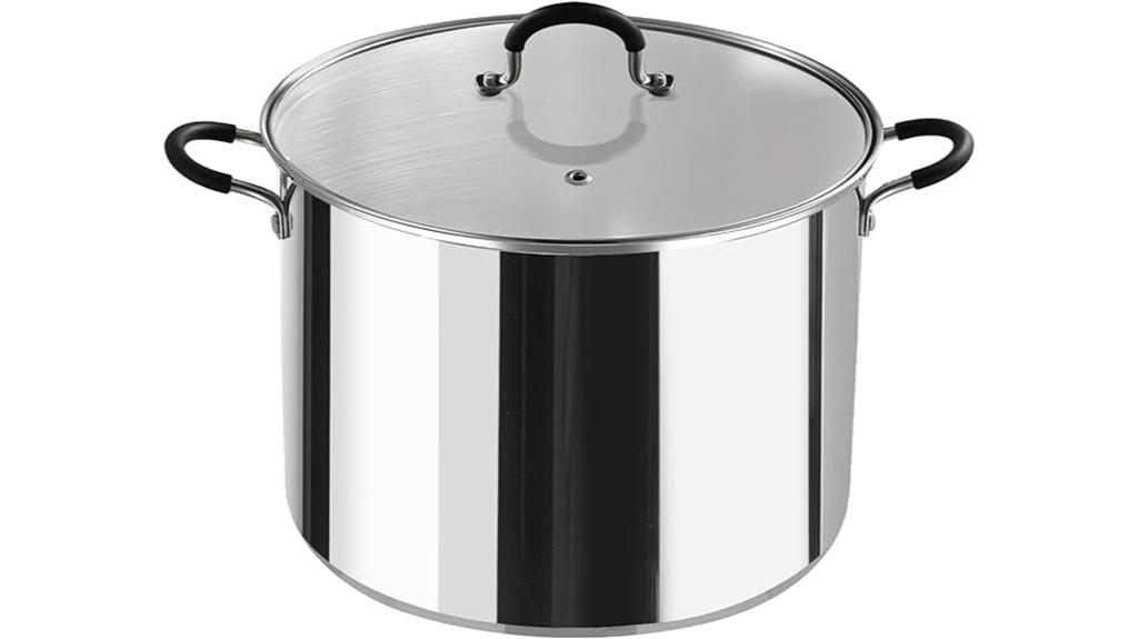 large stainless steel stockpot