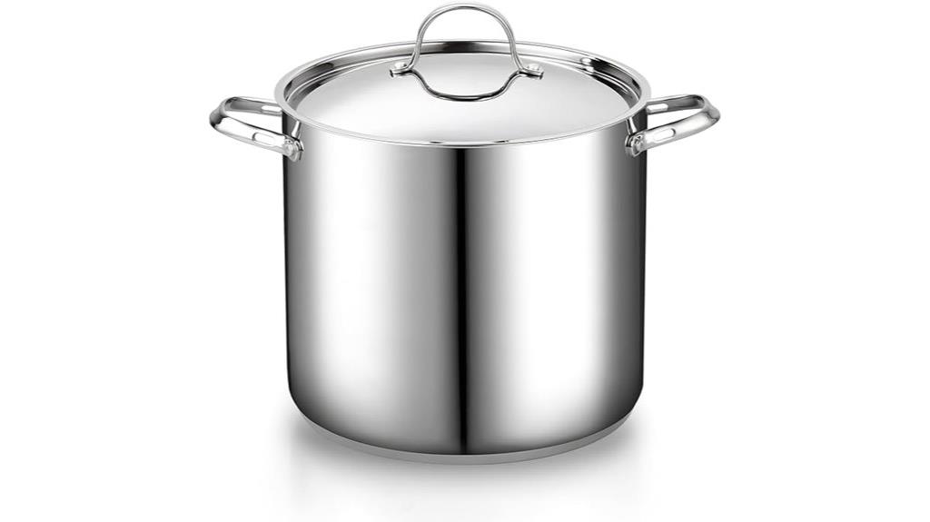 large stainless steel stockpot